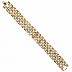 Gold Crystal Linked Bracelet