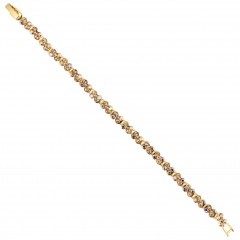 Gold Crystal Tennis Bracelet, Topaz Gold & AB Topaz Gold Swarovski Crystals