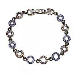 Blue Crystal Circle Bracelet, Tanzanite & AB Tanzanite Swarovski Crystals