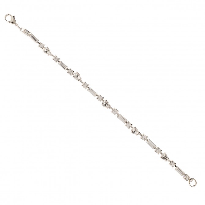 Martine Wester Limited Edition Clear Crystal Drop Bracelet, Nickel Free, Palladium Plated