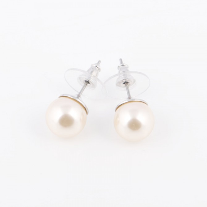 Swarovski Pearl Stud Earring Small - Pearl
