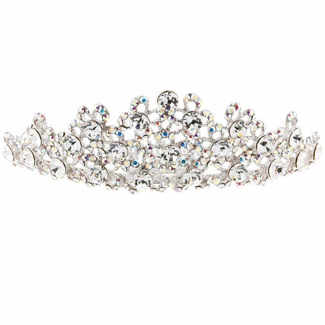 Swarovski Crystal Tiara AB & Clear White Diamond Swarovski Crystals 