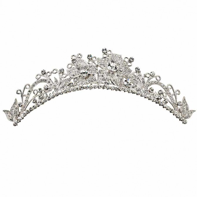 Swarovski Crystal Abstract Floral Arch Hair Comb Tiara