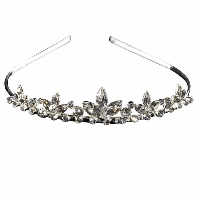 Swarovski Crystal Marquise Tiara, Clear White Diamond Swarovski Crystals