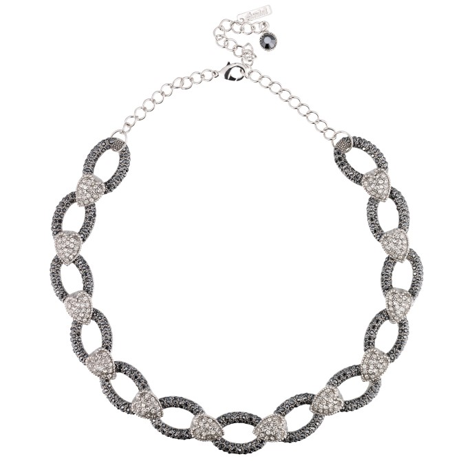  Swarovski Crystal Oval & Heart Dance Necklace