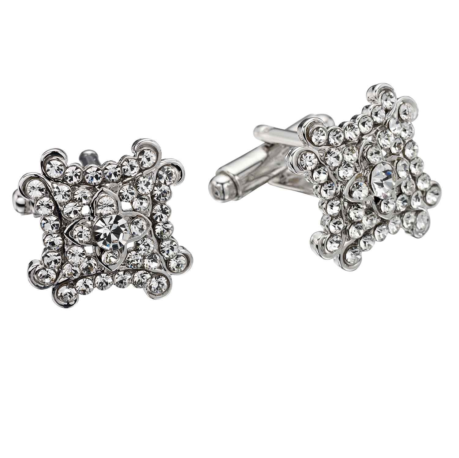 Swarovski Crystal Black Friday Deal Cufflinks Swarovski Crystal White