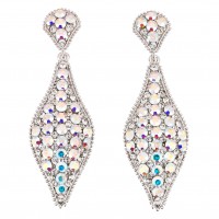 AB Crystal Earrings, 75mm Drop Swarovski Crystal
