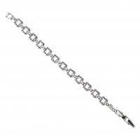 Gemini London Jewellery, Swarovski Crystal Square Link Bracelet