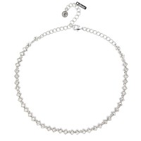 Clear Crystal Jewellery Set - Square Rows of Clear White Diamond Swarovski Crystals