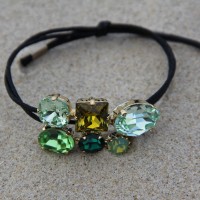 Martine Wester Crystal Craze Green Bracelet 