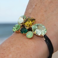 Martine Wester Crystal Craze Green Bracelet 