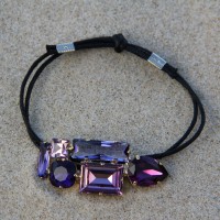 Martine Wester Crystal Craze Purple Bracelet 