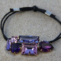 Martine Wester Crystal Craze Purple Bracelet 