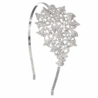Swarovski White Diamond, AB Crystal Flower, Horns, Bells, Hairband 