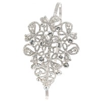 Swarovski White Diamond Clear Crystal Swirl Bow Hairband