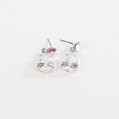 Crystal Drop Necklace & Earrings in AB Swarovski Crystal & Cubic Zirconia