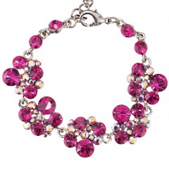 Pink Swarovski Crystal Chandelier Drop Bracelet