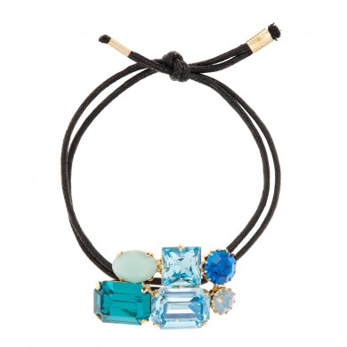 Martine Wester Limited Edition Crystal Craze Blue Bracelet, Gold Plated 