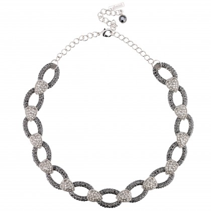 Swarovski Crystal Oval & Heart Dance Necklace 