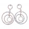 AB & Clear Crystal Earrings, Three Circle 58mm Drops