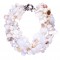 White & Cream Shells, Beads, Crystals 6 Stranded Bracelet UK Designer Bcharmd