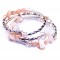 Beige Spiral Bracelet, Shell Beads, Crystal. Designer bcharmd, England UK