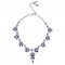 Blue Crystal Necklace and Earrings Set, Chandelier Drop, Tanzanite & Tanzanite AB Swarovski Crystals