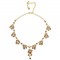 Gold Crystal Necklace, Chandelier Drop
