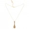 Gold Topaz Swarovski Crystal Peanut Pendant Necklace