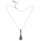 black diamond and jet black Swarovski Crystal Peanut Pendant Necklace