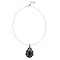 Tear Drop SwarovskiBlack Crystal Pendant Necklace, Rhodium Plated (Necklace only)