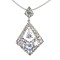 Rhombus Diamond Swarovski White Diamond Crystal Pendant Necklace