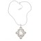 Vintage Swarovski White Diamond Crystal Pendant Necklace, Rhodium Plated, Nickel Free