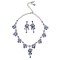 Blue Crystal Necklace and Earrings Set, Chandelier Drop, Tanzanite & Tanzanite AB Swarovski Crystals