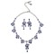 Blue Crystal Necklace and Earrings Set, Chandelier Drop, Tanzanite & Tanzanite AB Swarovski Crystals