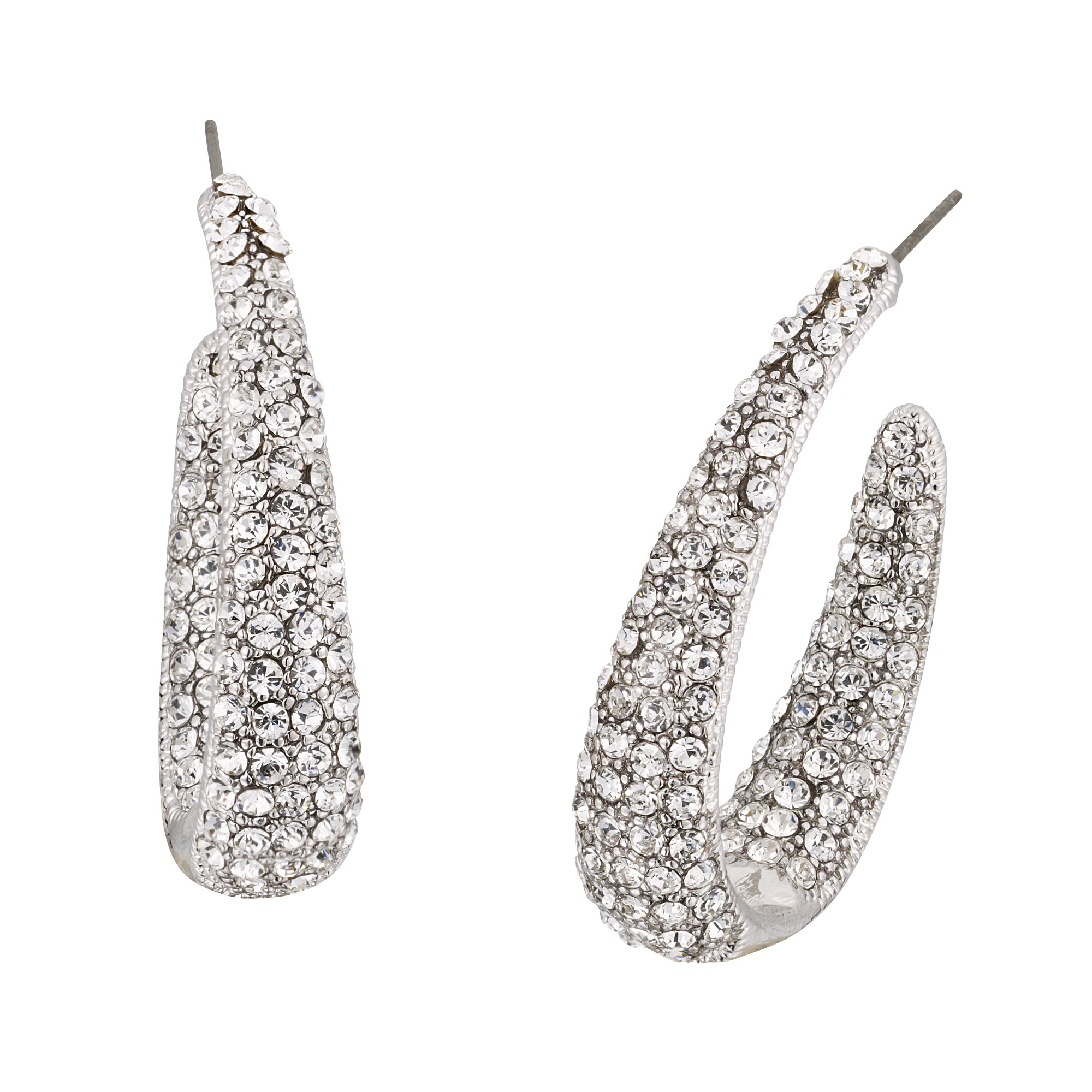 Swarovski Crystal Swarovski Crystal Large Hooped Earrings, 38mm Drop