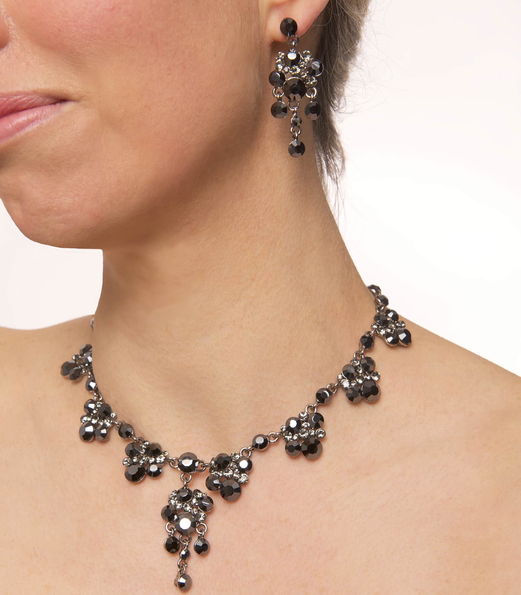 Swarovski Crystal Necklace Jewelry Bridal backdrop necklace crystal and pearl statement wedding swarovski