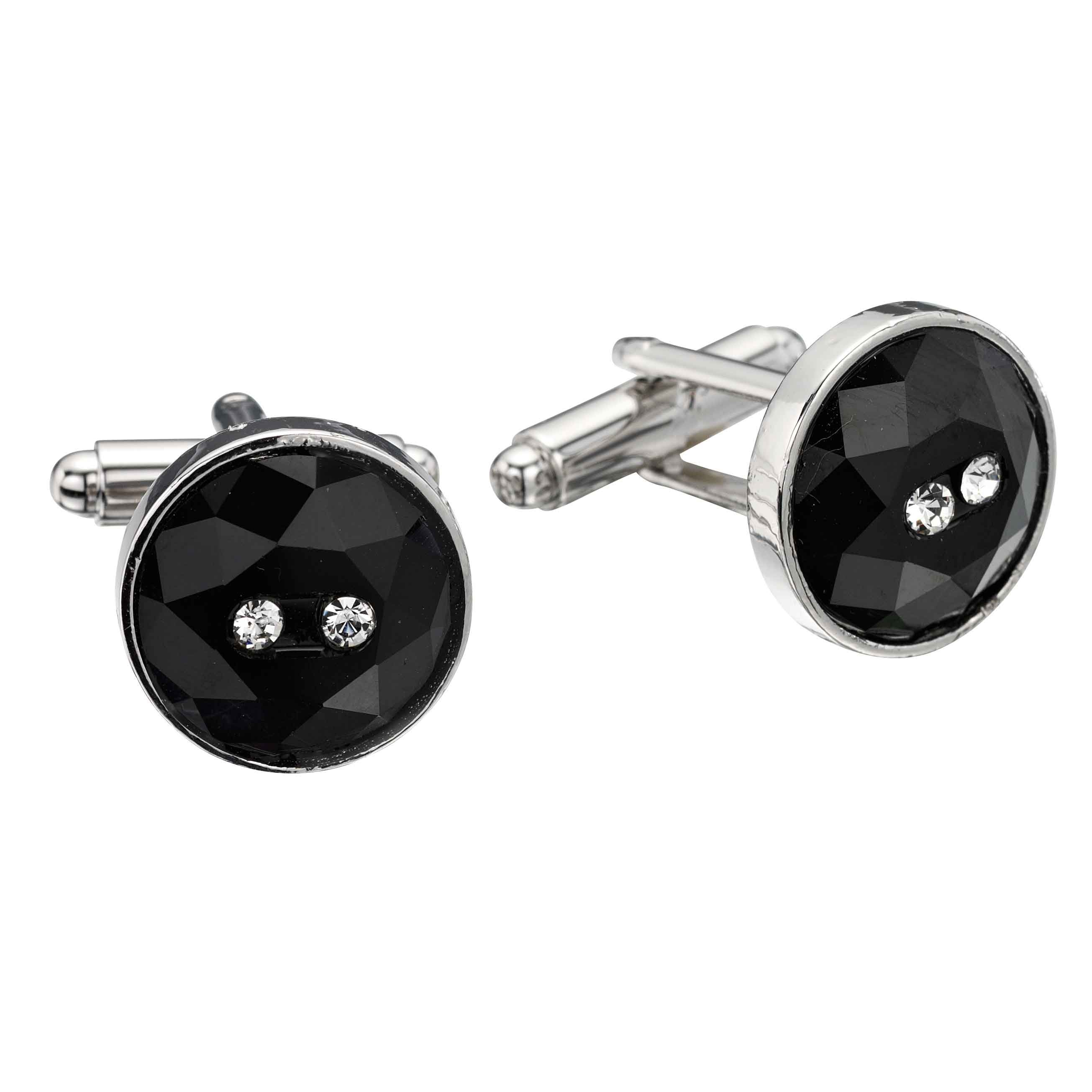 Swarovski Crystal Black Friday Deal Cufflinks Swarovski Crystal Jet
