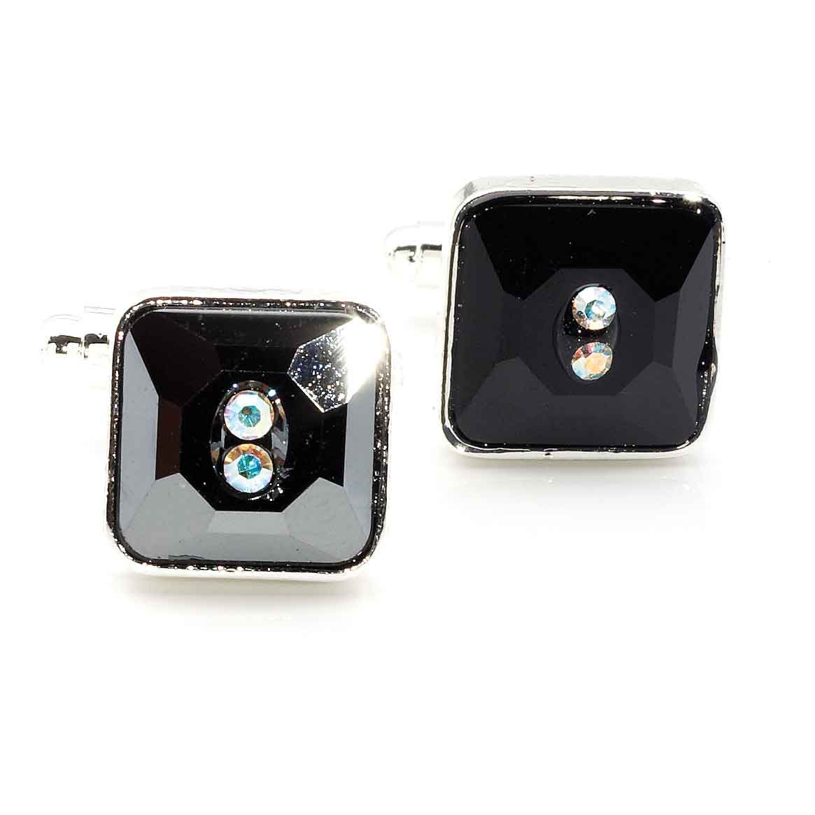 Swarovski Crystal Black Friday Deal Cufflinks Swarovski Crystal Jet